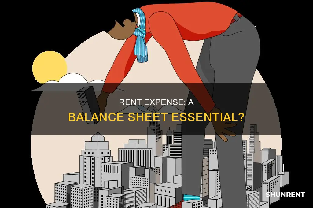 does rent expense go on a balance sheet