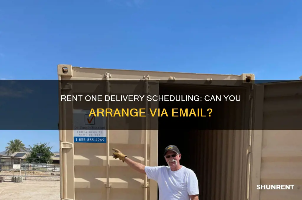 does rent one schedule delivery by email
