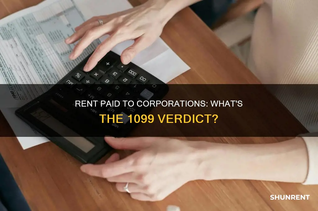 does rent paid to a corporation qualify for a 1099