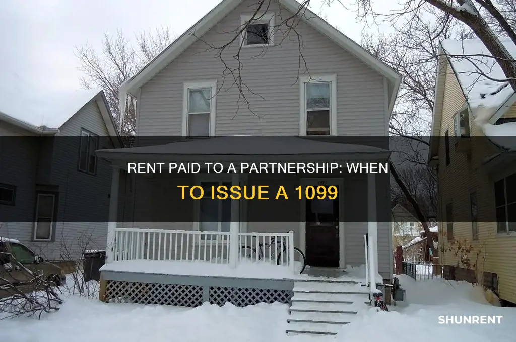 does rent paid to a partnership require a 1099