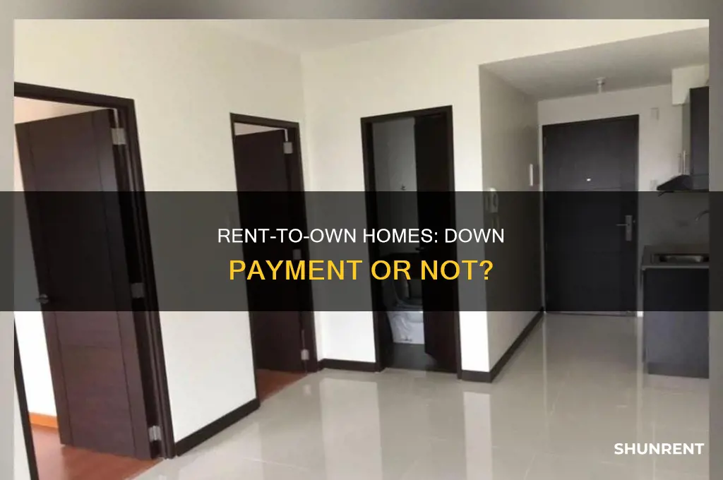 does rent to own require a down payment
