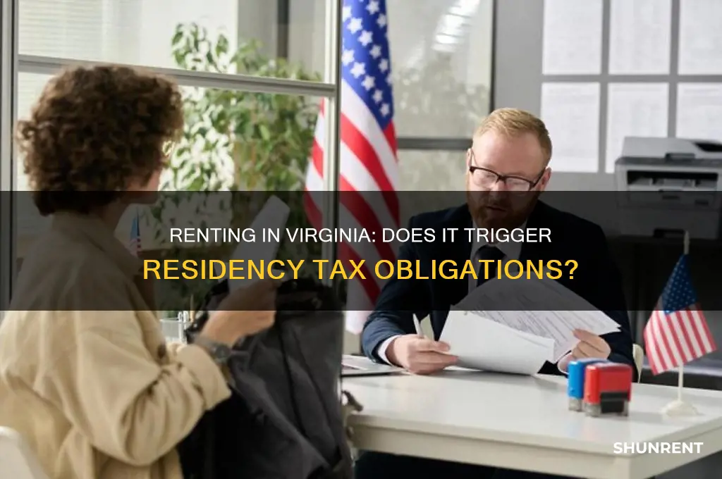 does renting in va invoke residency tax