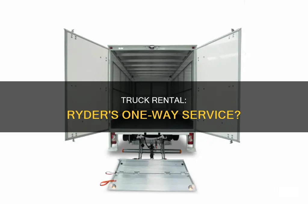 does ryder truck rental rent trucks one way