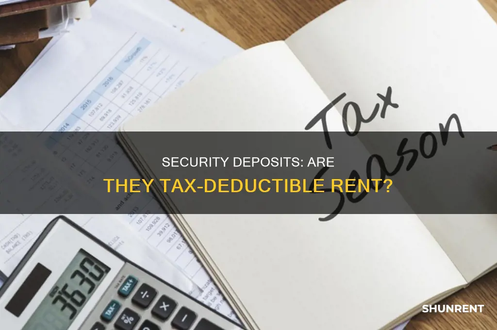 does security deposit count as rent paid for taxes