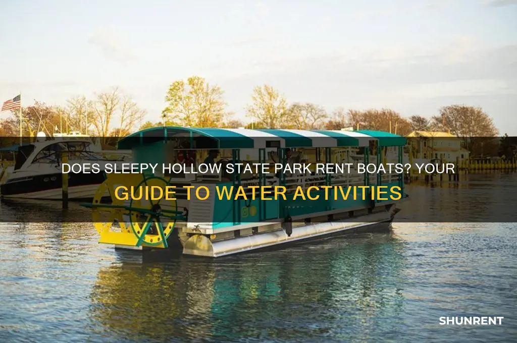 does sleepy hollow state park rent boats