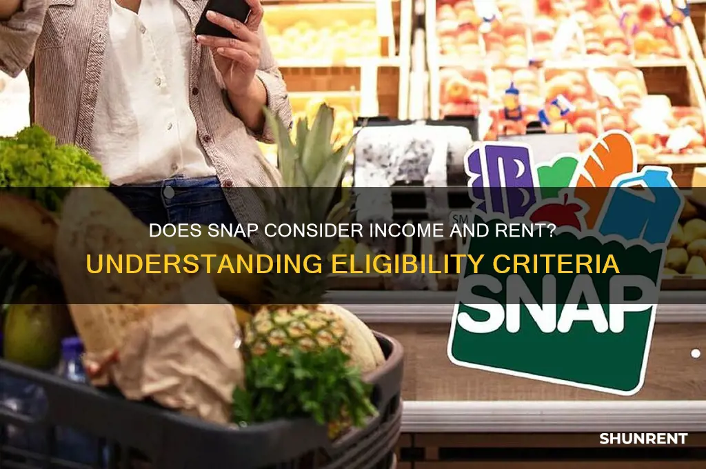 does snap go by income and rent