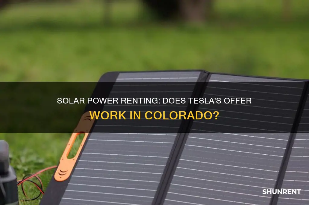 does tesla solar panel renting work in colorado