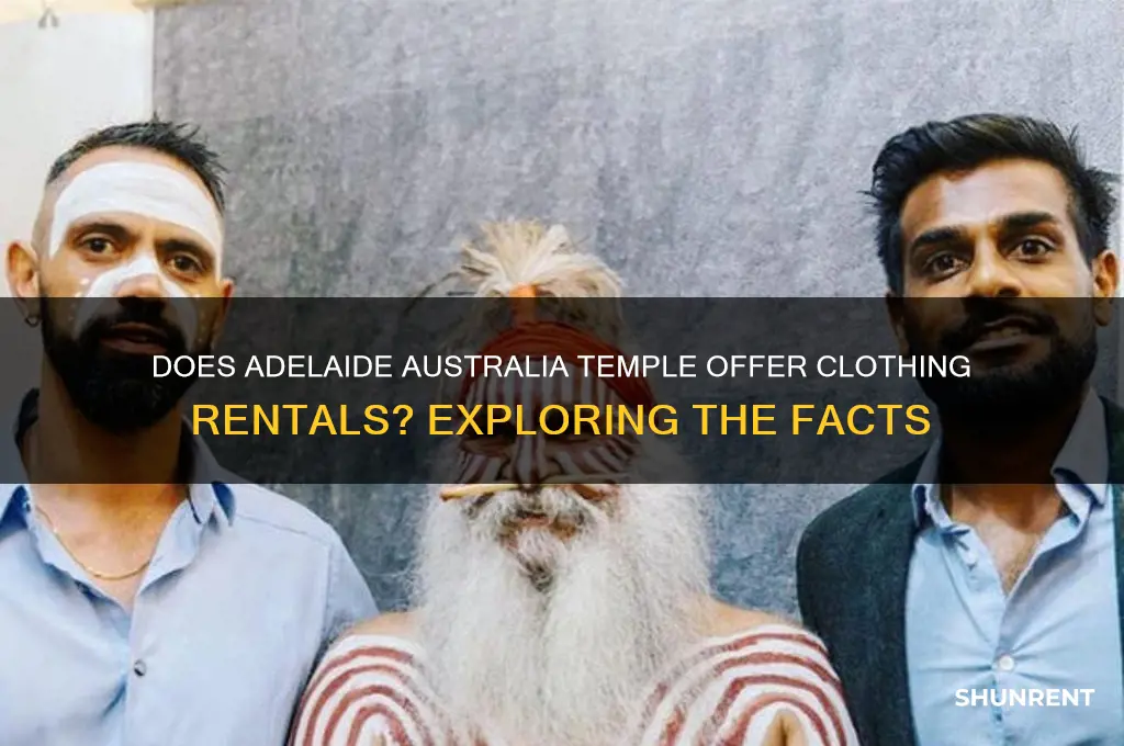 does the adalade austrailia temple rent clothing