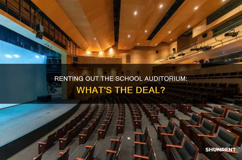 does the high school rent out the auditorium