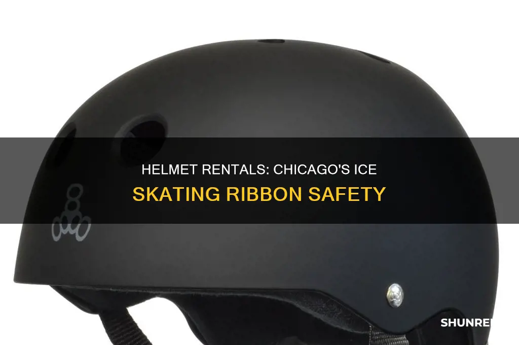does the ice skating ribbon in chicago rent helmets