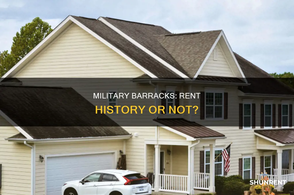 does the military barracks count as rent history