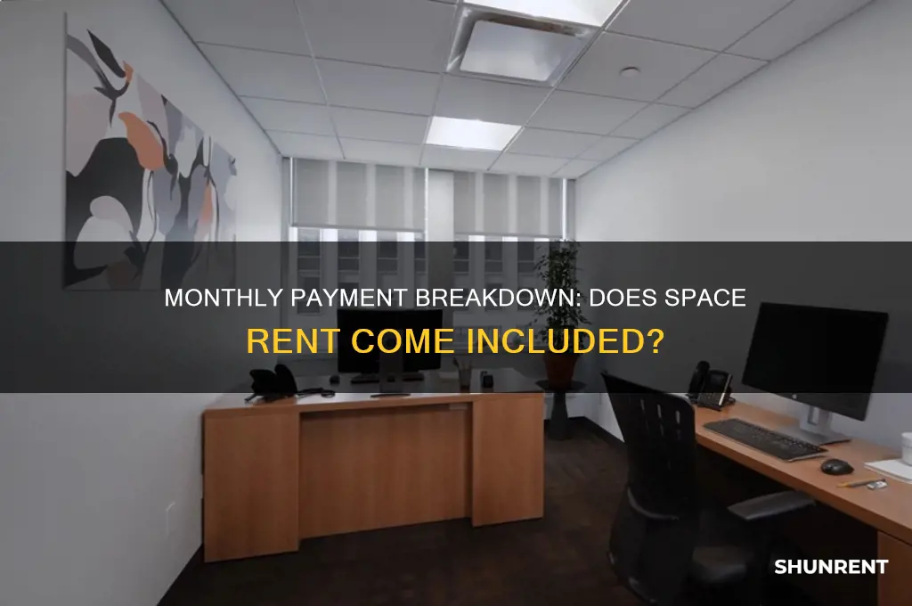 does the monthly payment include space rent