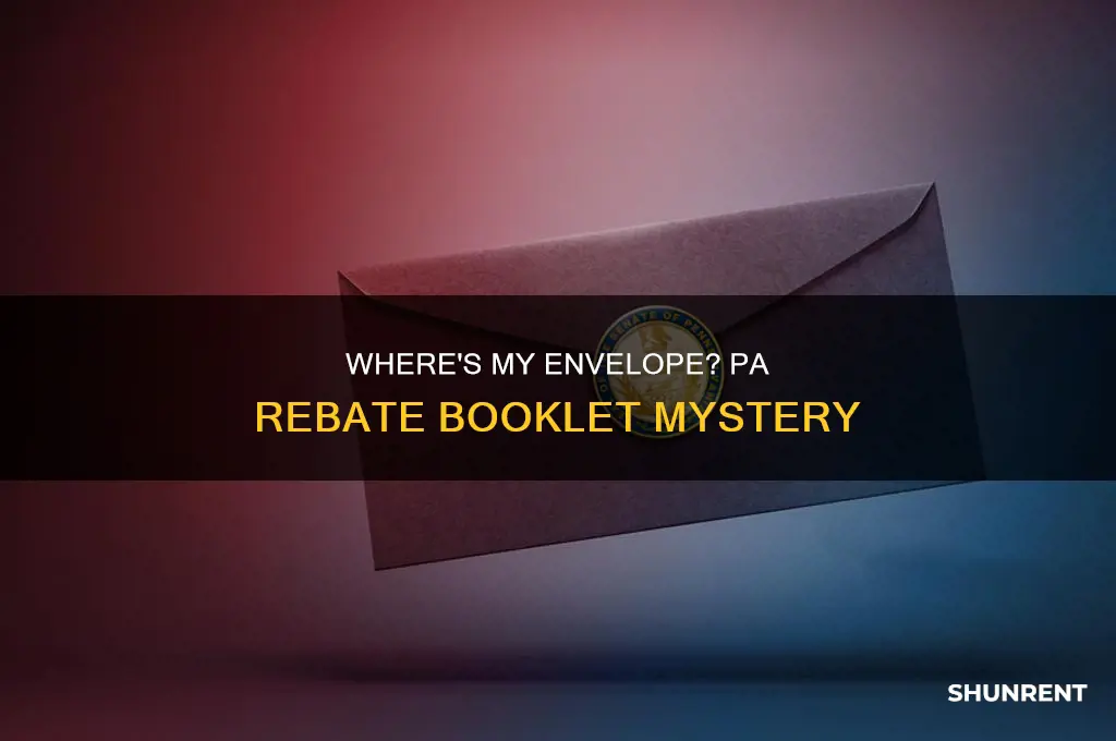 does the pa rent rebate booklet come with an envelope