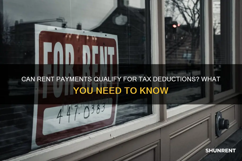 does the rent count for tax deduction