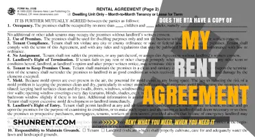 Rent Agreements: RTA's Copy and Tenant Rights