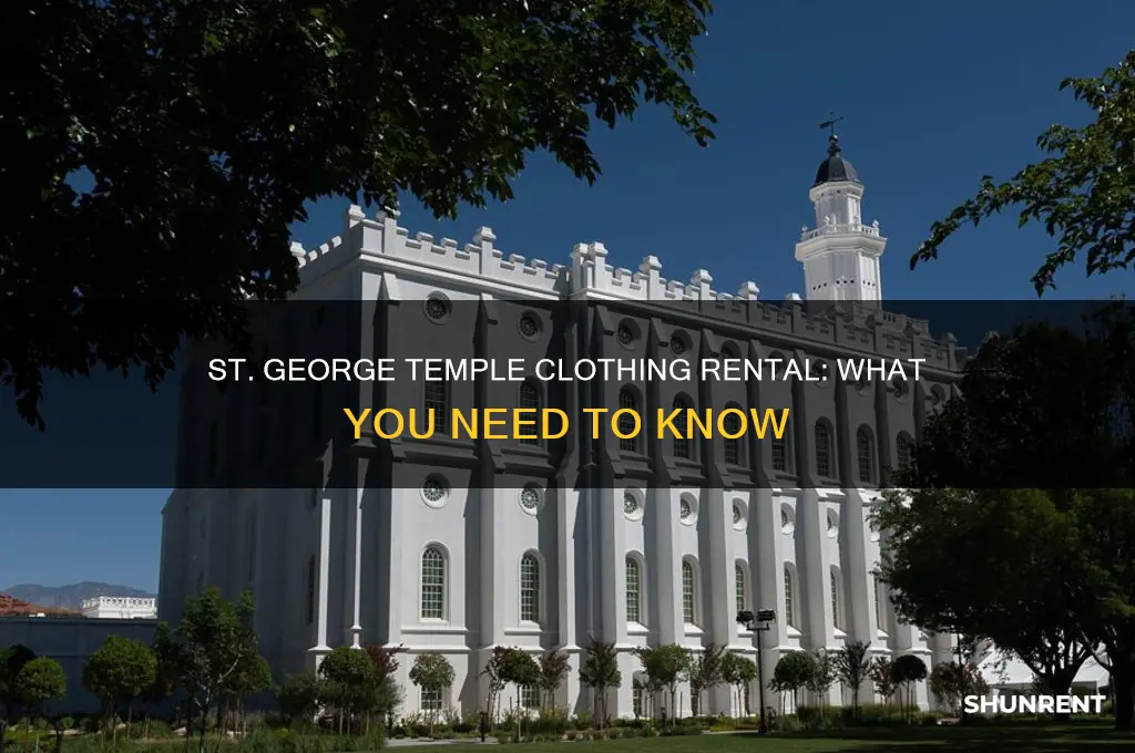 does the st george temple rent clothes