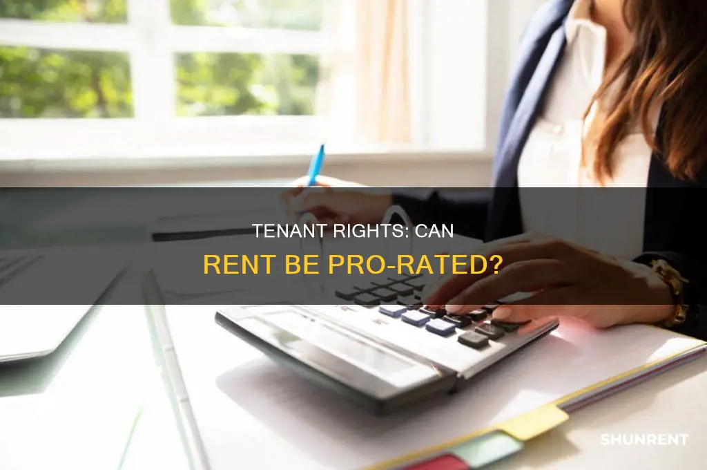 does the state allow a tenant to prorate rent