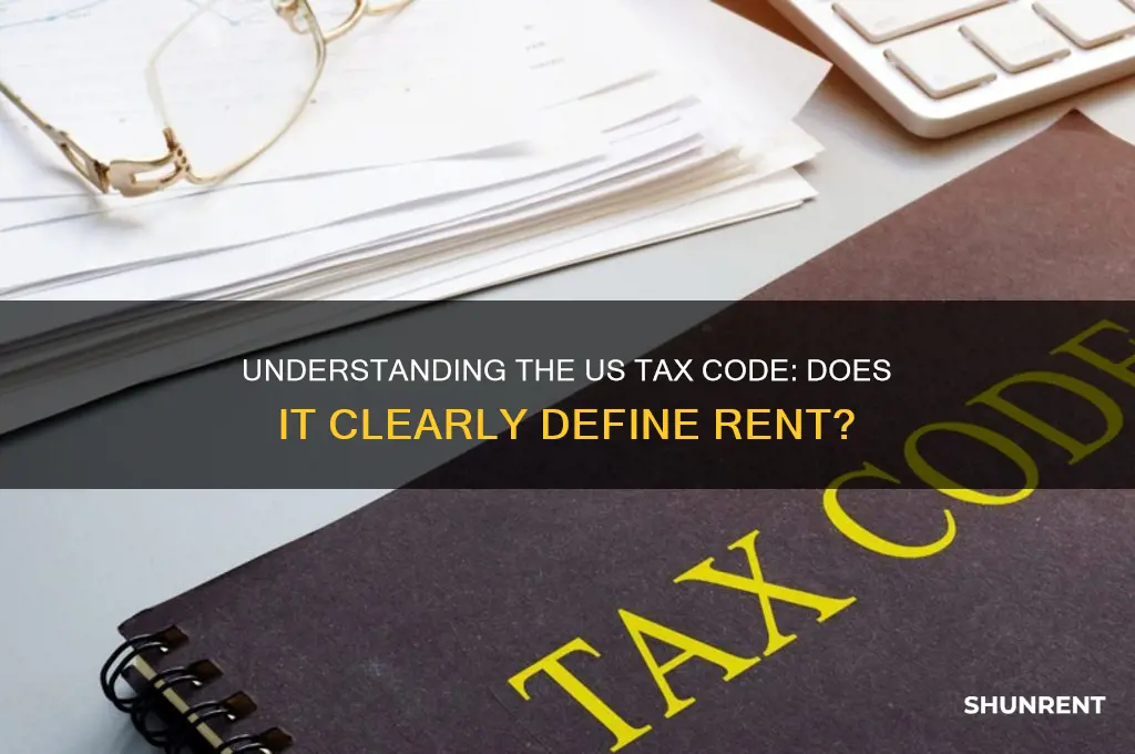does the us tax code define rent