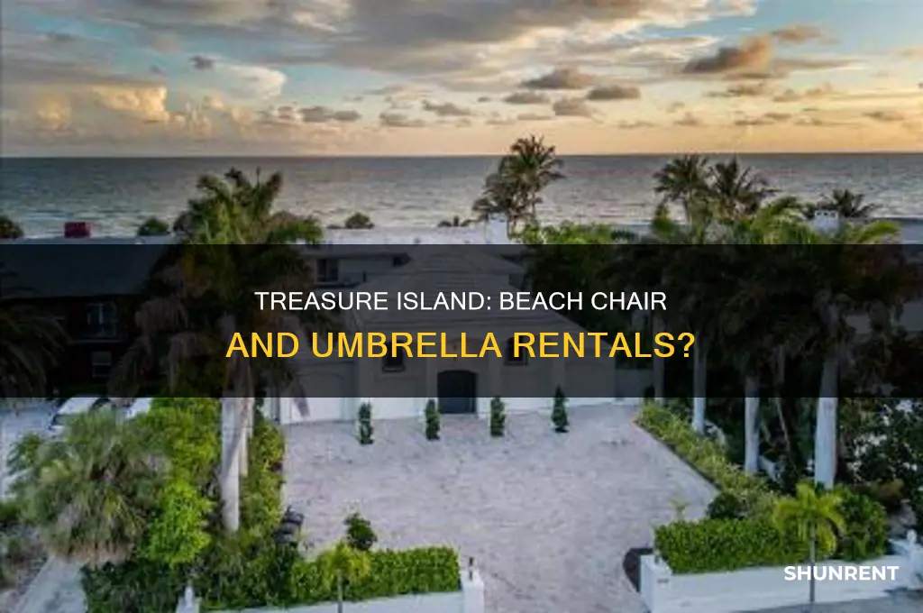 does treausre island parking areas rent beach chairs and umbrellas