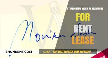Typed Names: Legally Binding Signatures for Rent Leases?