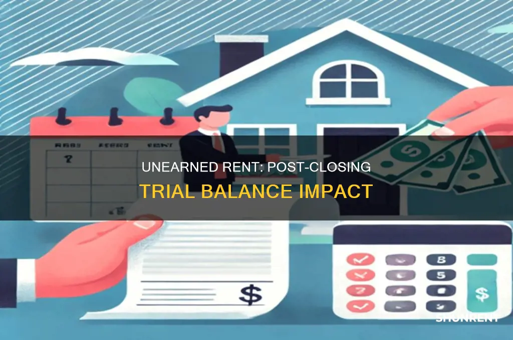 does unearned rent appear in the post closing trial balance
