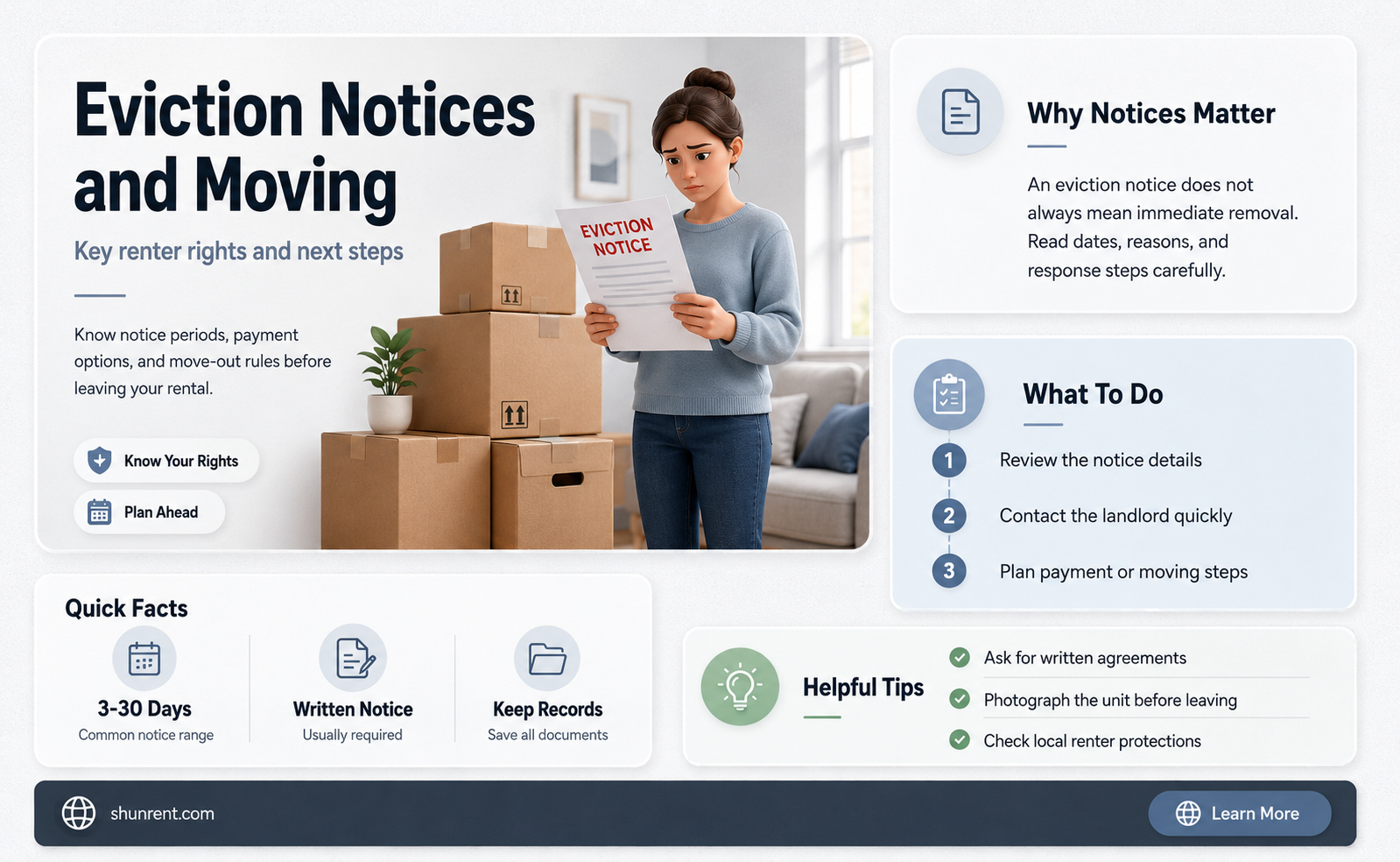 does a renter have to move after an eviction notice