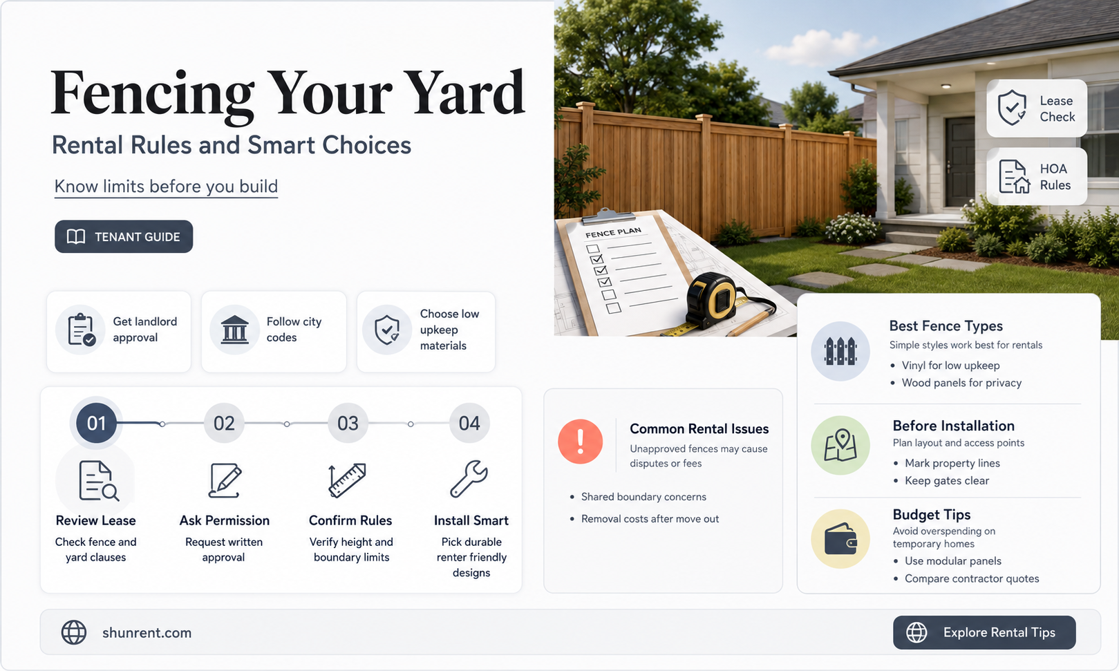 does a yard need to be fenced to rent