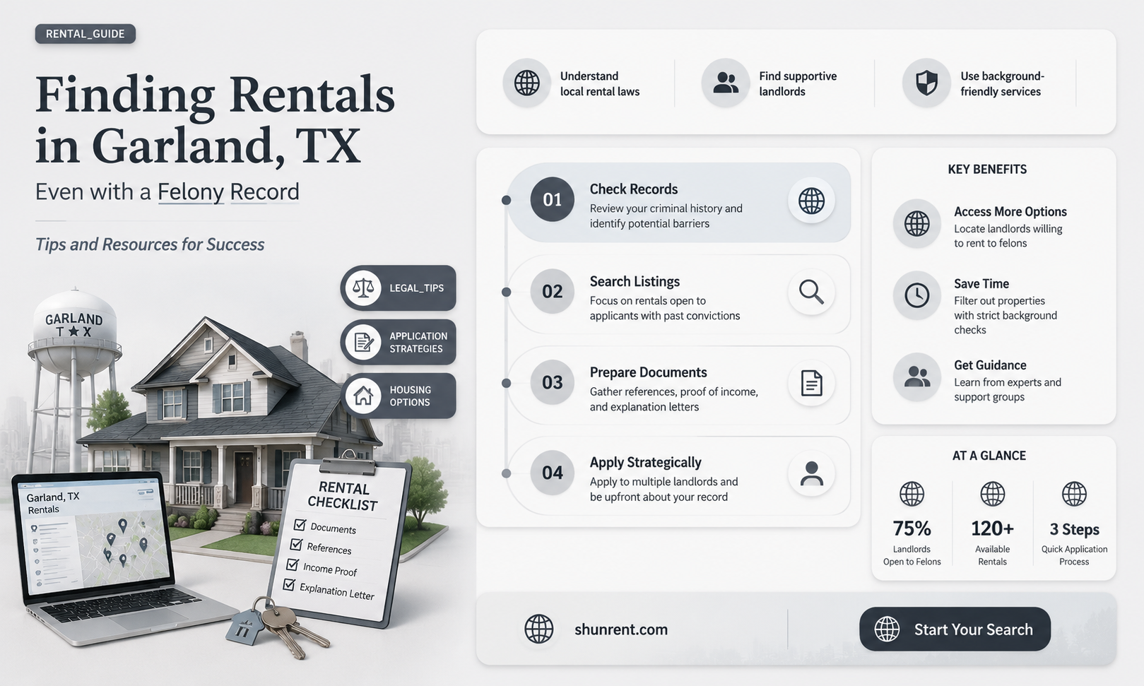 do apts in garland tx rent to felons