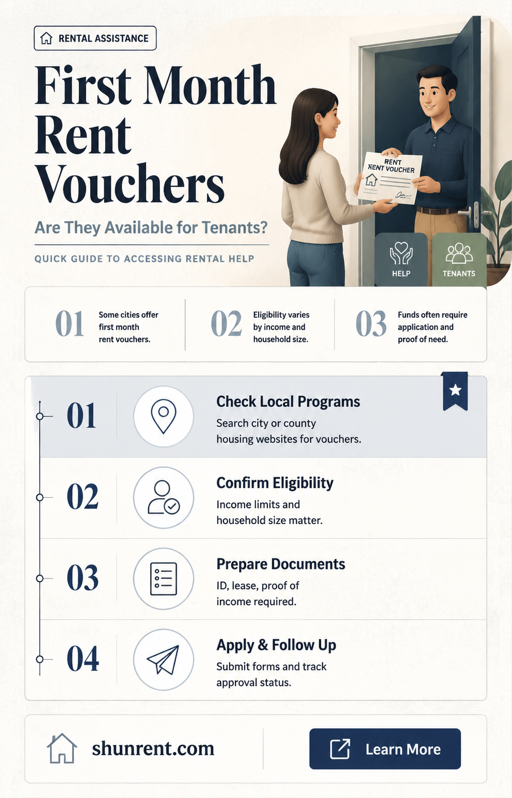 are there vouchers for first month rent