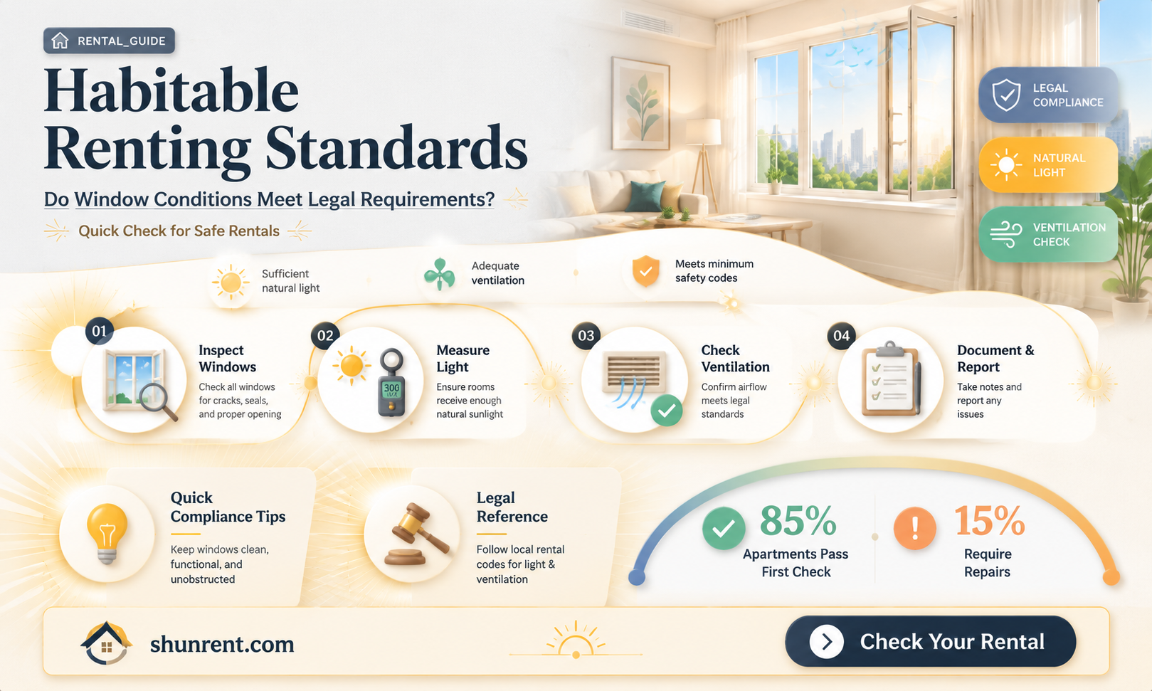 are window conditions included in habitable renting