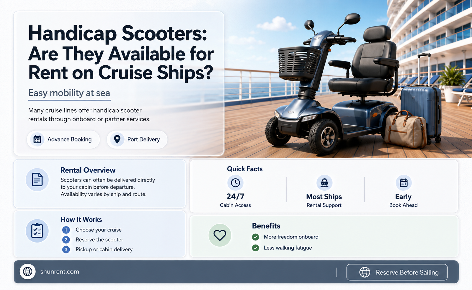 do cruise ships have handicap scooters for rent