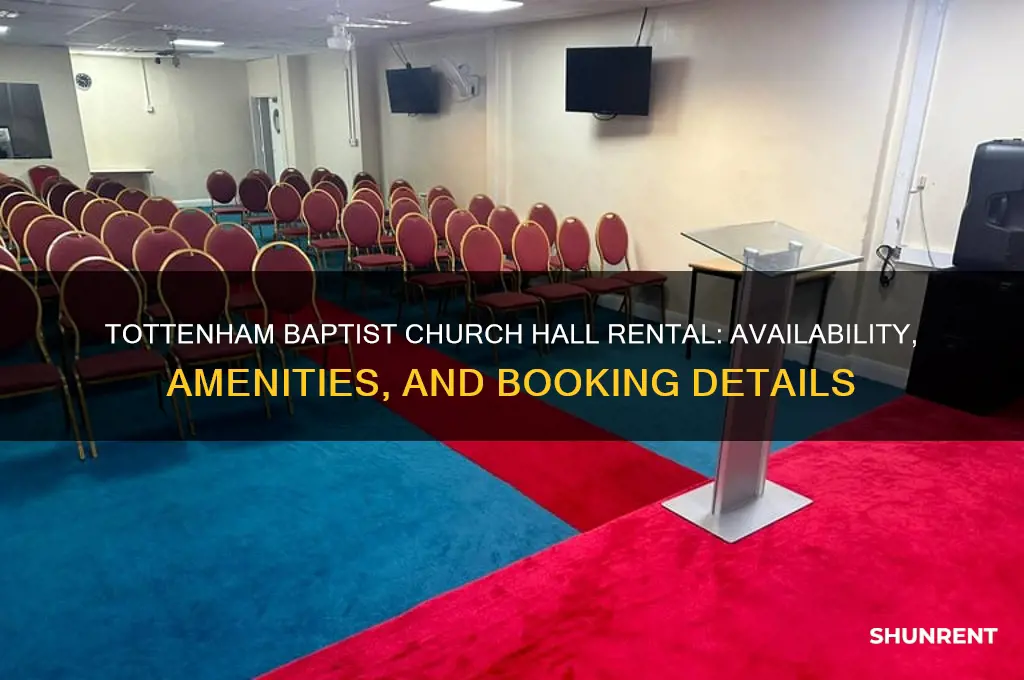 has tottenham baptist church has a hall to rent