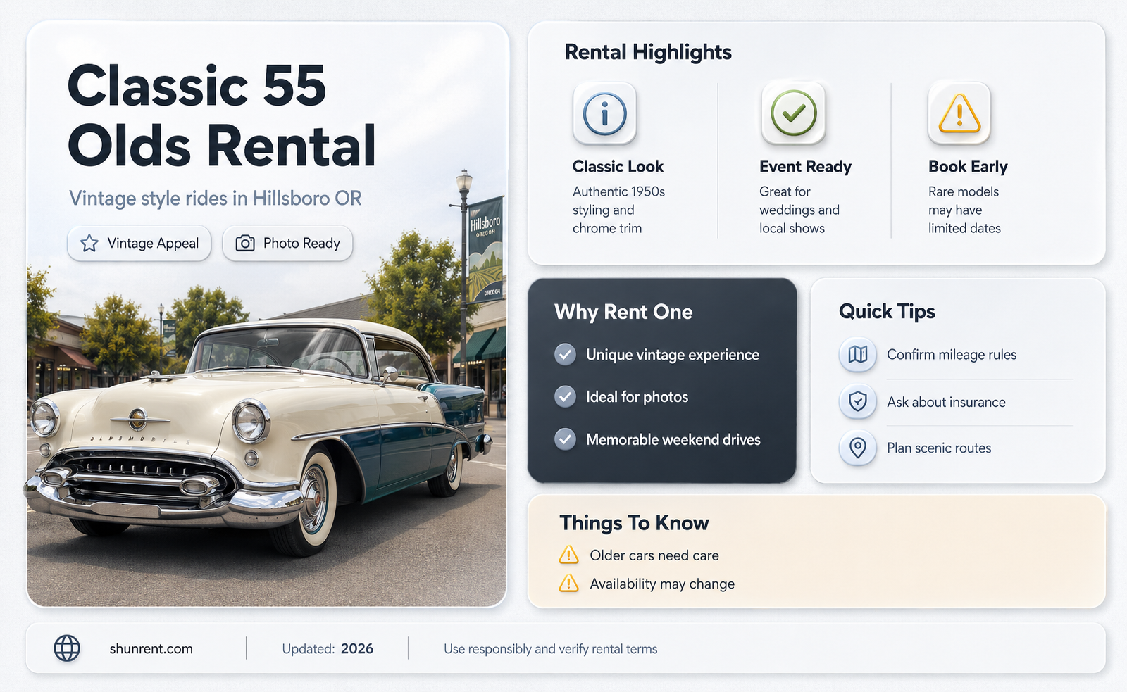 does anyone in hillsboro or have a 55olds for rent