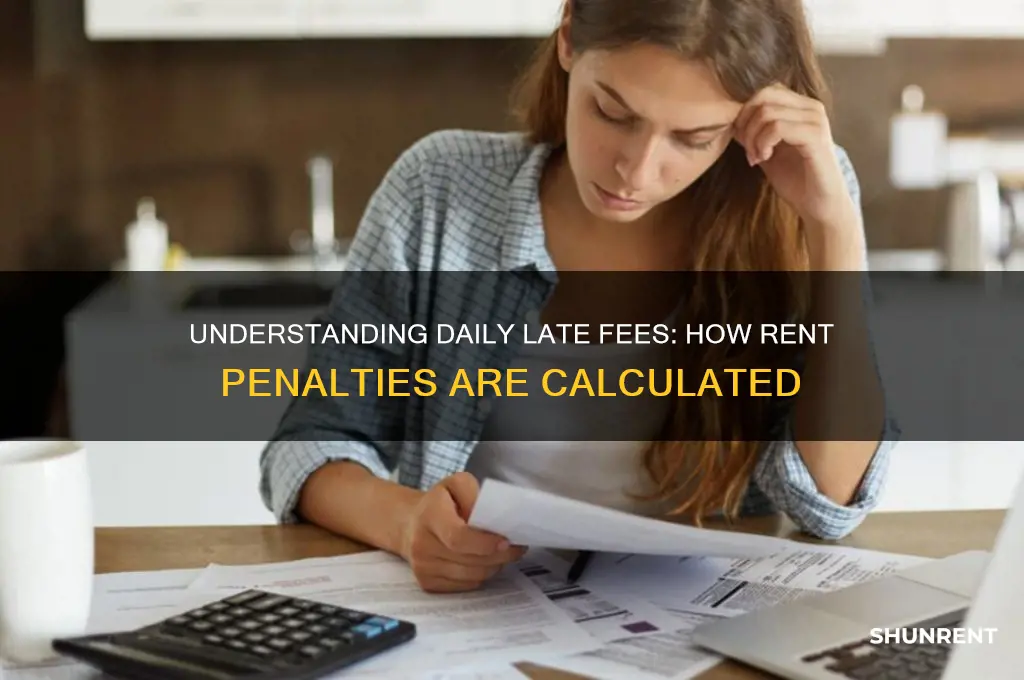 how are daily late fees for rent figured
