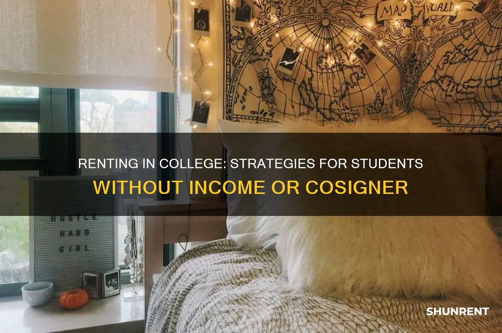 how college rent aparment with no income and no cosigner