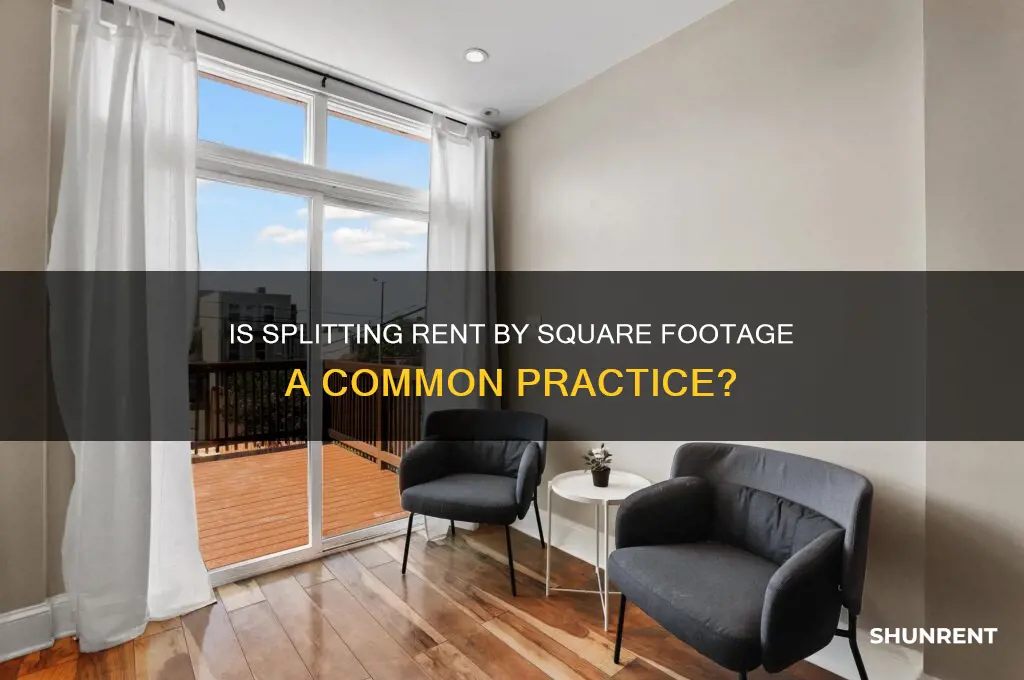 how common is splitting rent by sq feet