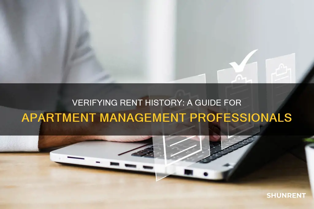 how do apt management verify rent history