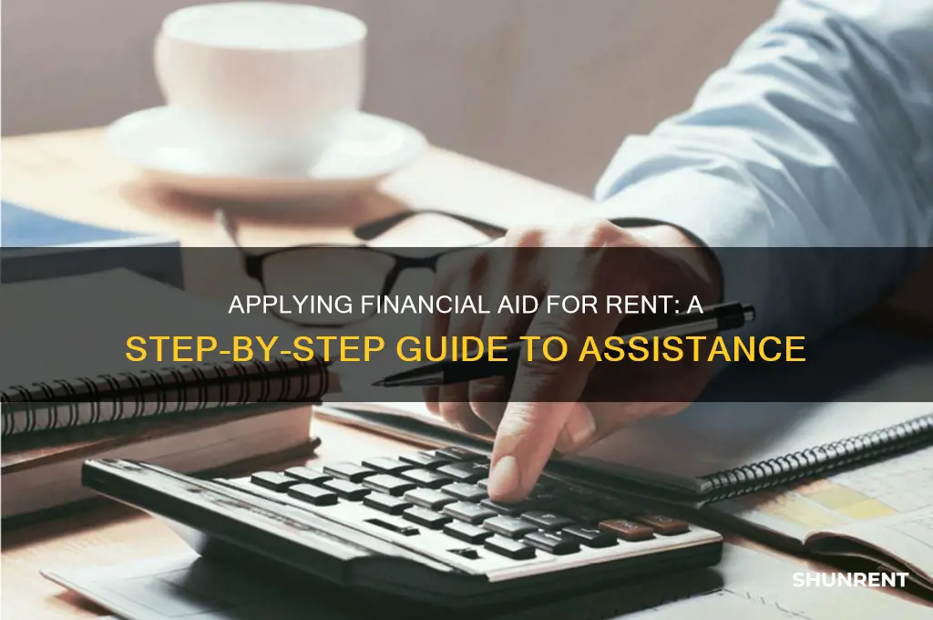 how do i apply financial aid to rent