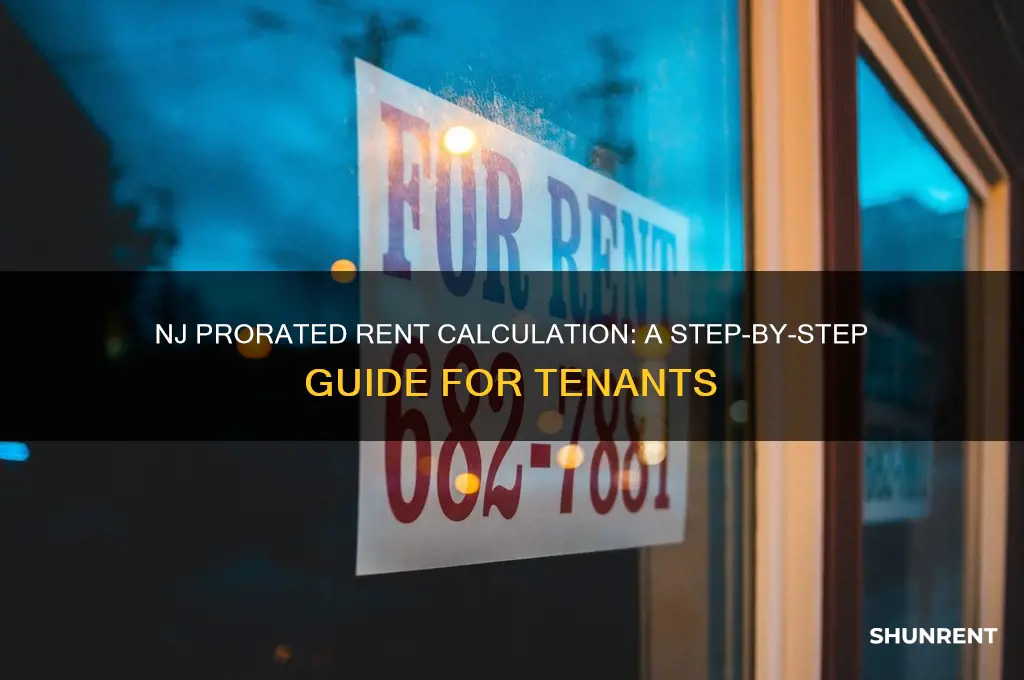 how do i calculate prorated rent in nj