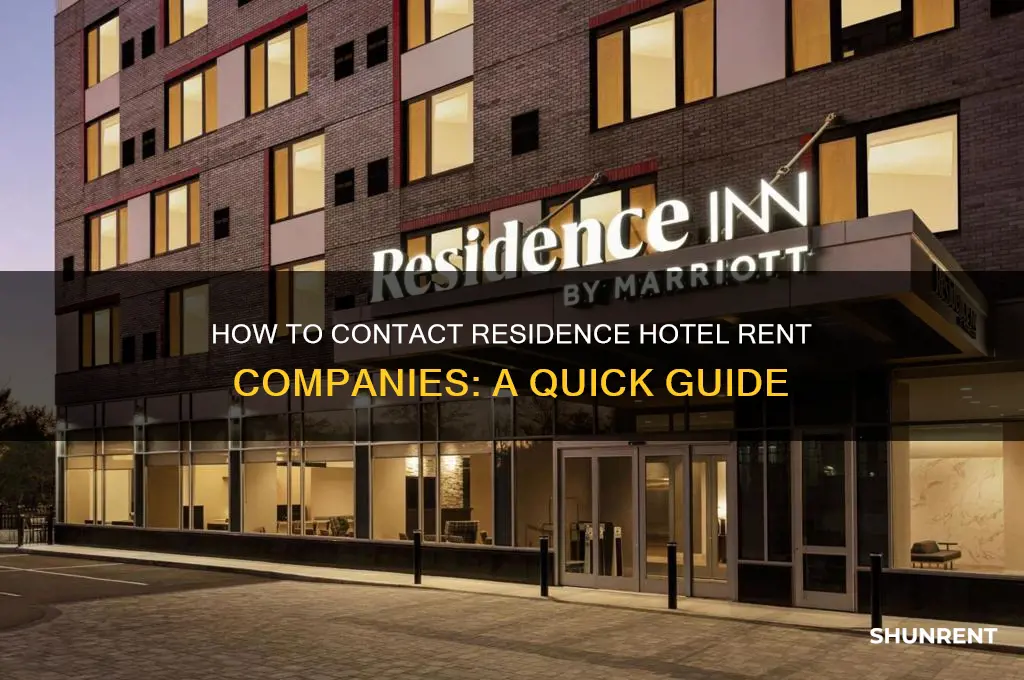 how do i call residence hotel rent companies