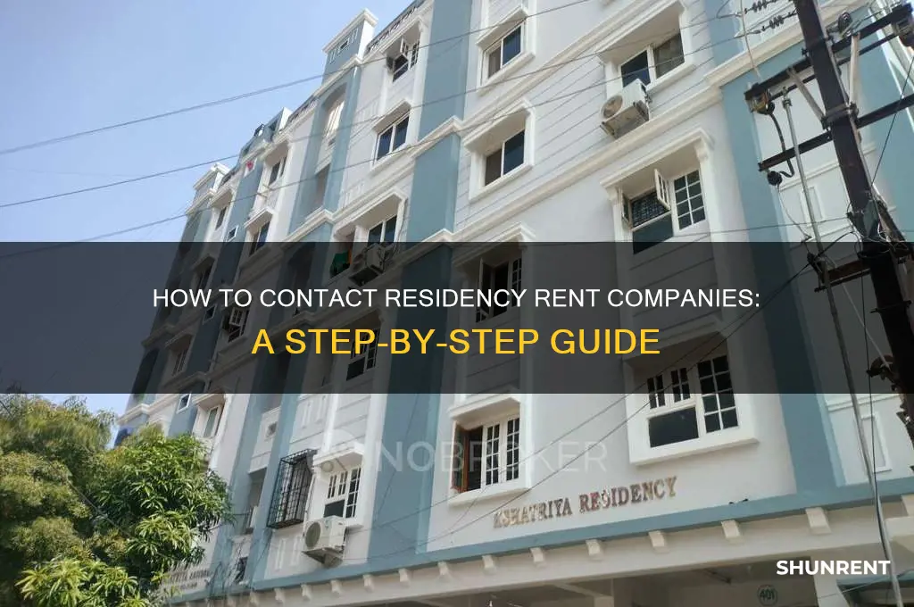 how do i call residency rent companies