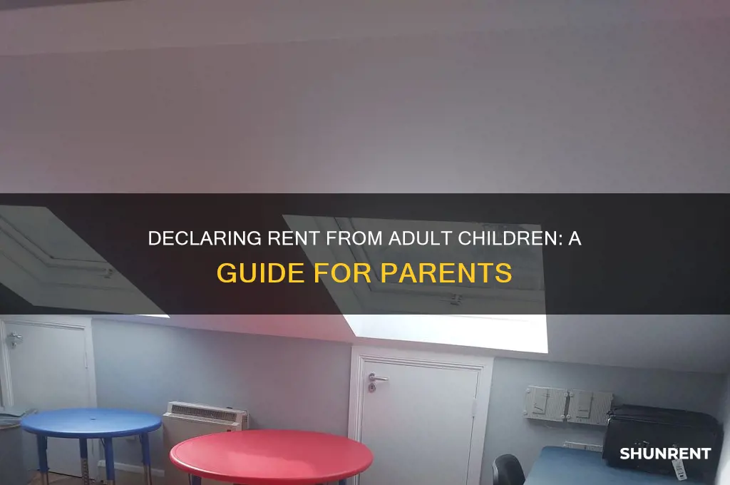 how do i declare rent from my adult child