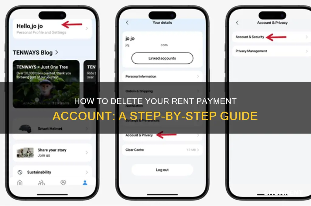how do i delete rent payment account
