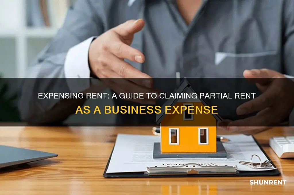 how do i expense part of my rent