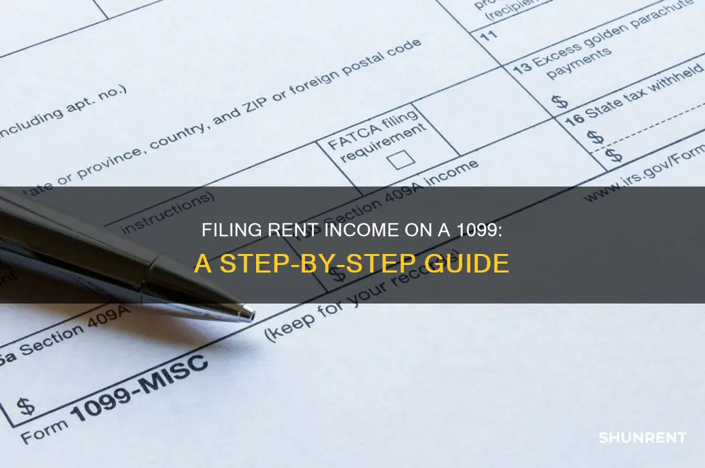 how do i file rent on 1099