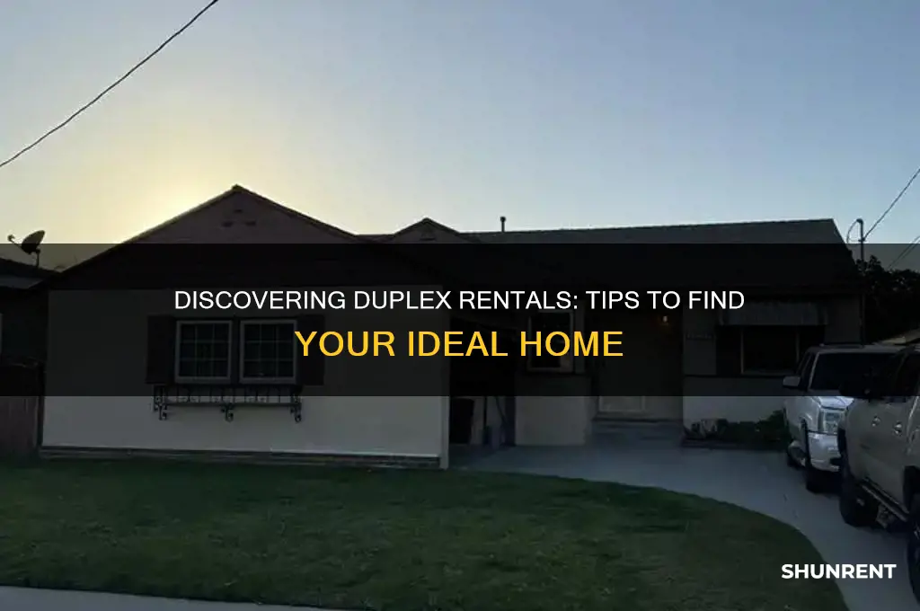 how do i find a duplex for rent