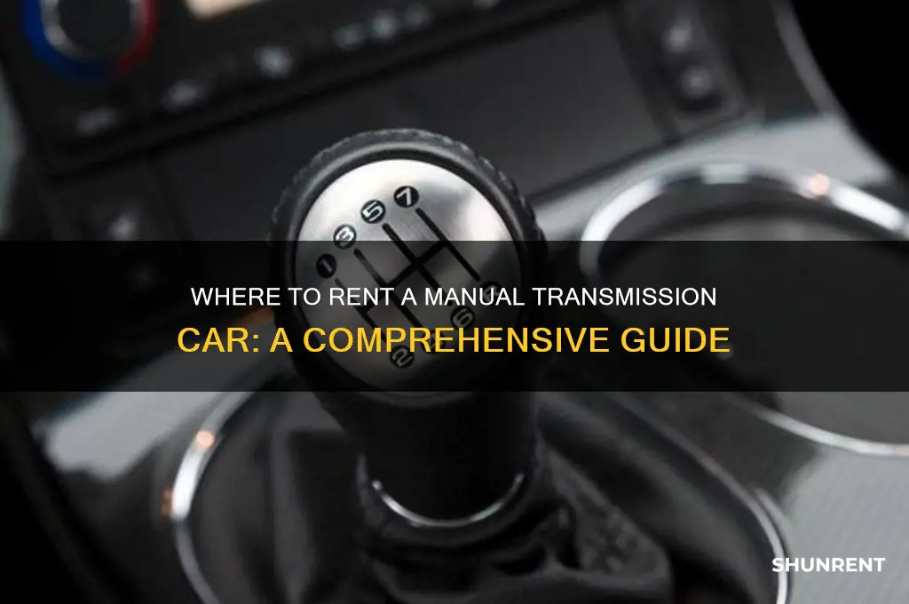 how do i find a manual transmission to rent