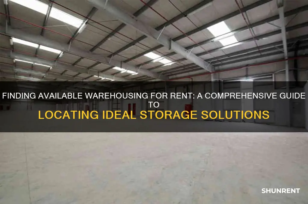 how do i find available warehousing for rent
