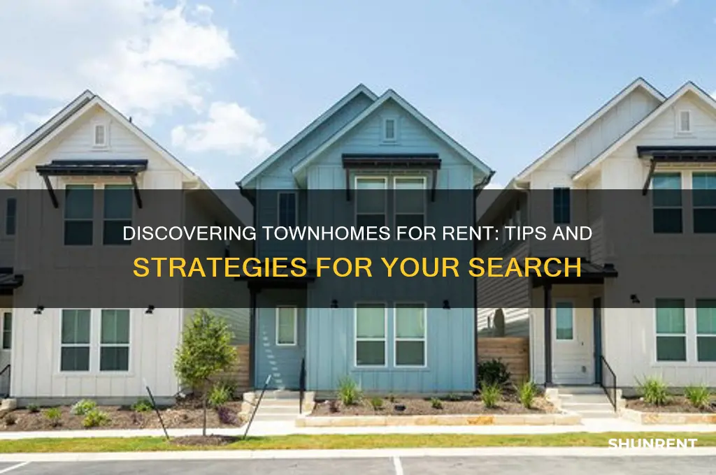 how do i find townhomes for rent