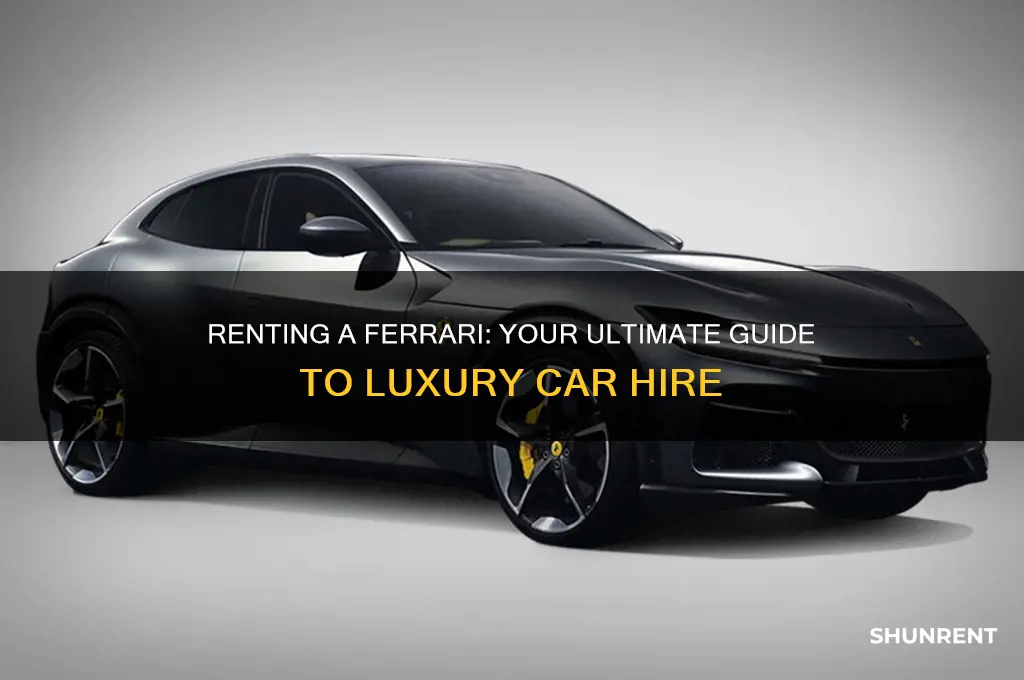 how do i go about renting a ferrari